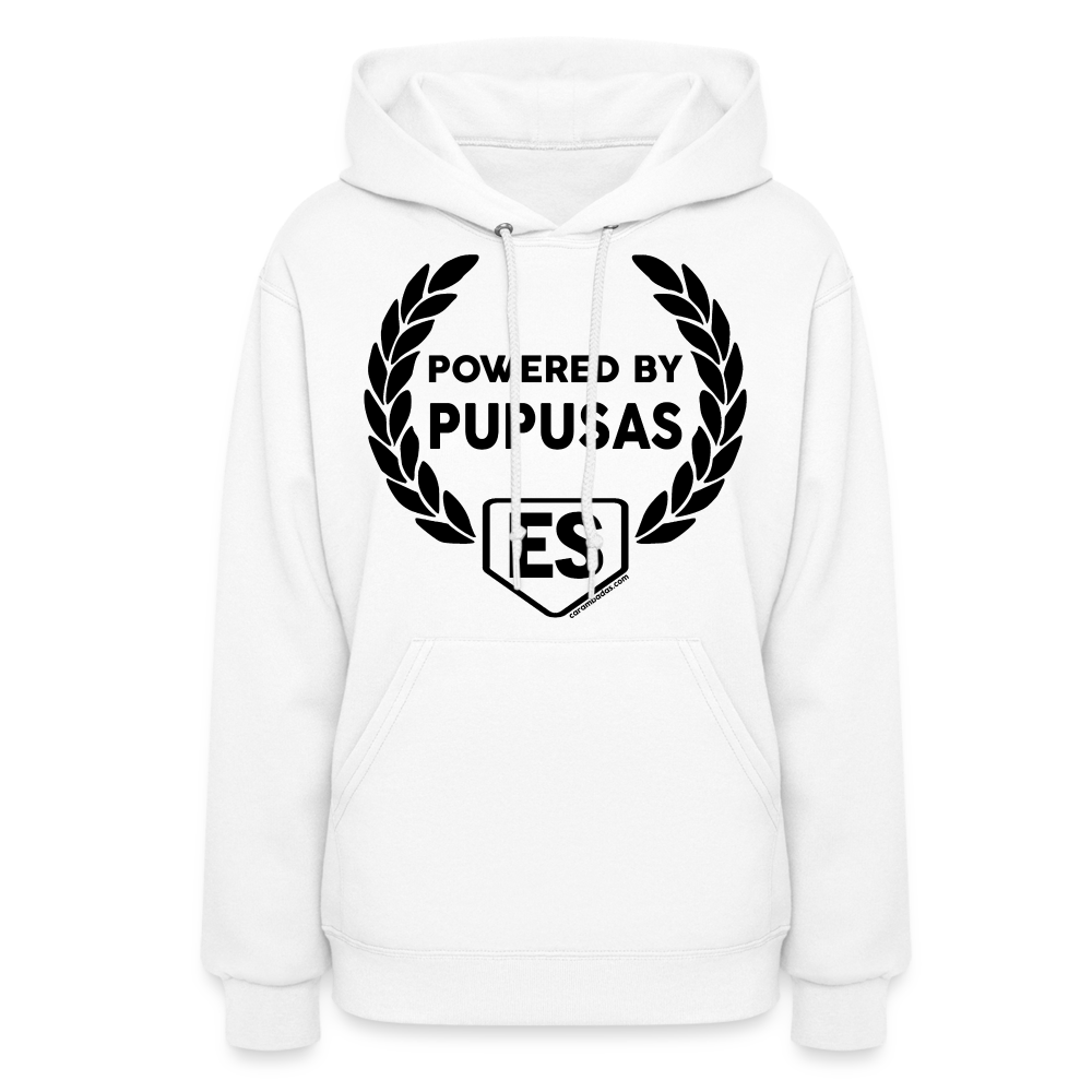 Women's Powered by Pupusas Hoodie - white