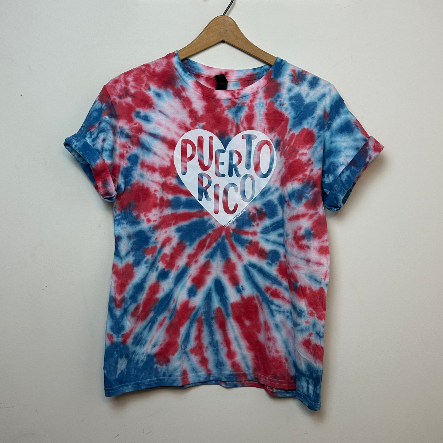 Puerto Rican Heart Tie Dyed Unisex T-Shirt