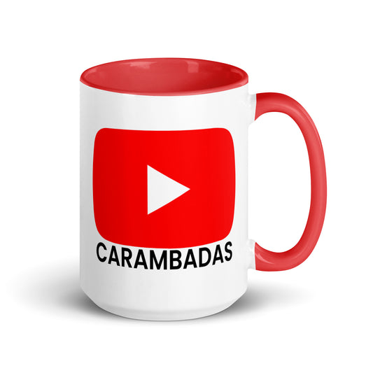 CARAMBADAS YouTube Channel Mug with Red Inside