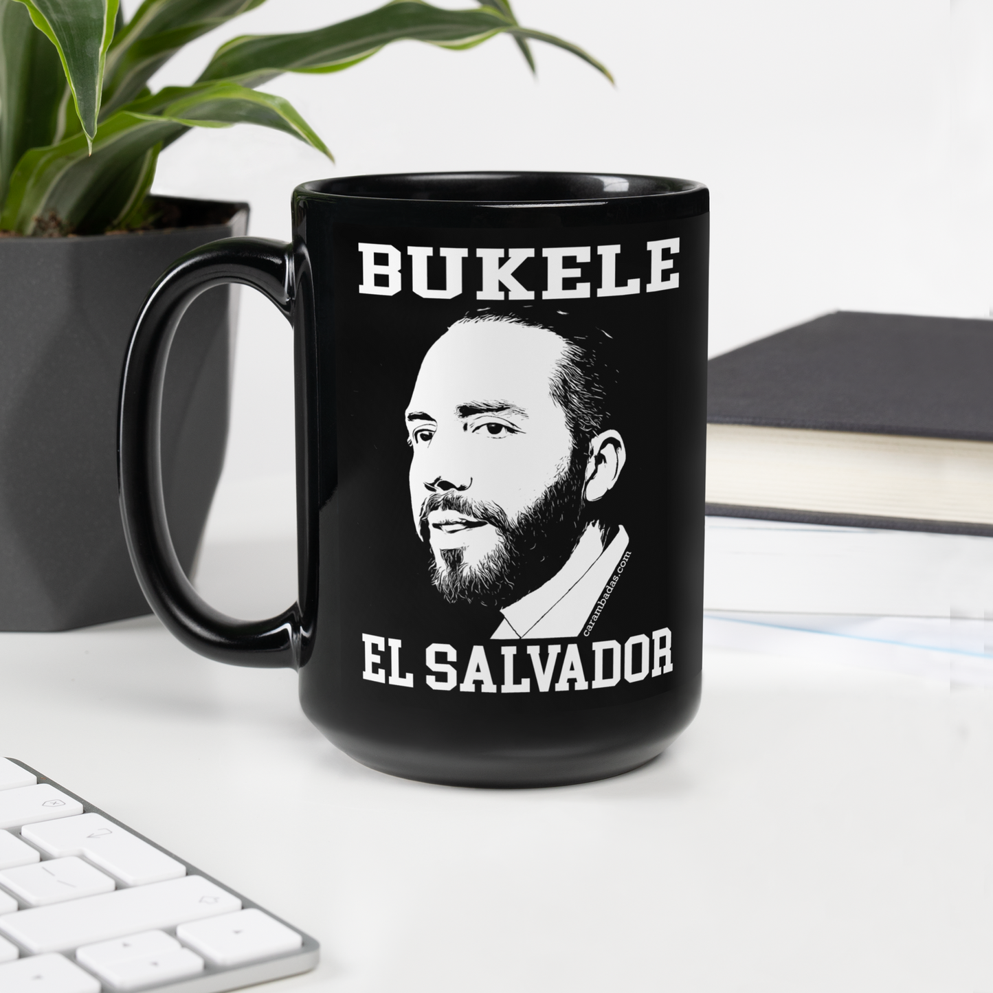 El Salvador President Nayib Bukele Black Glossy Mug