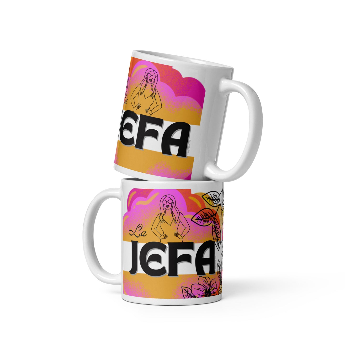 JEFA - White glossy mug